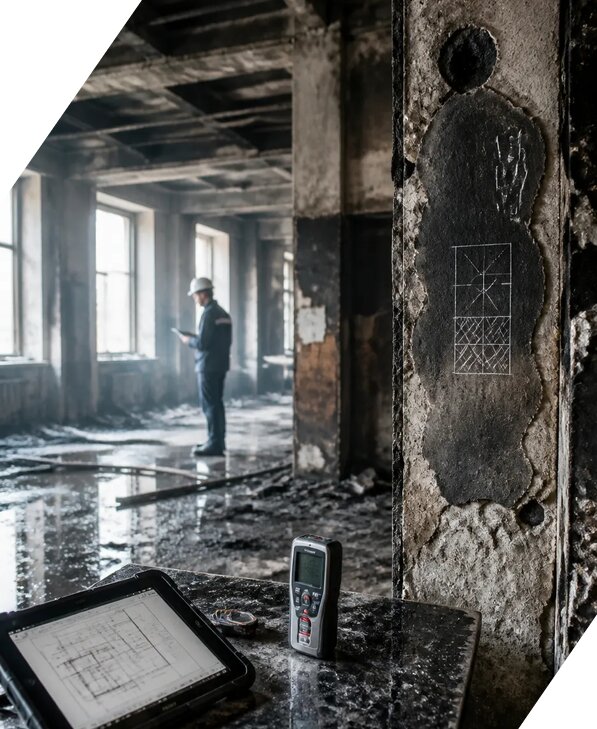 Обследование зданий после пожара в Октябрьском от 15536 р. | ЭкспертизаРоссия
